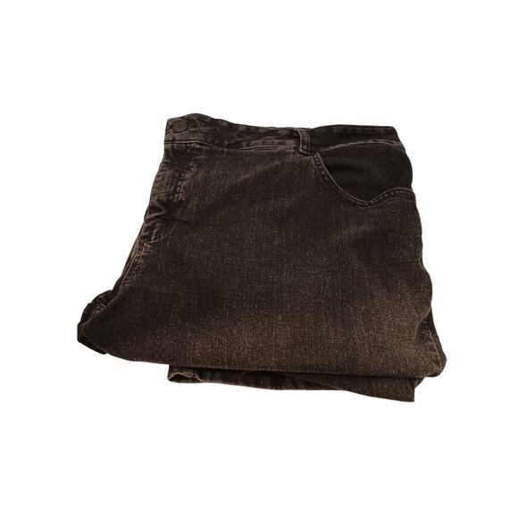 Lee Plus Petite Relaxed Fit Straight Leg High Rise Jeans Black Women's Size 26W - Picture 1 of 9